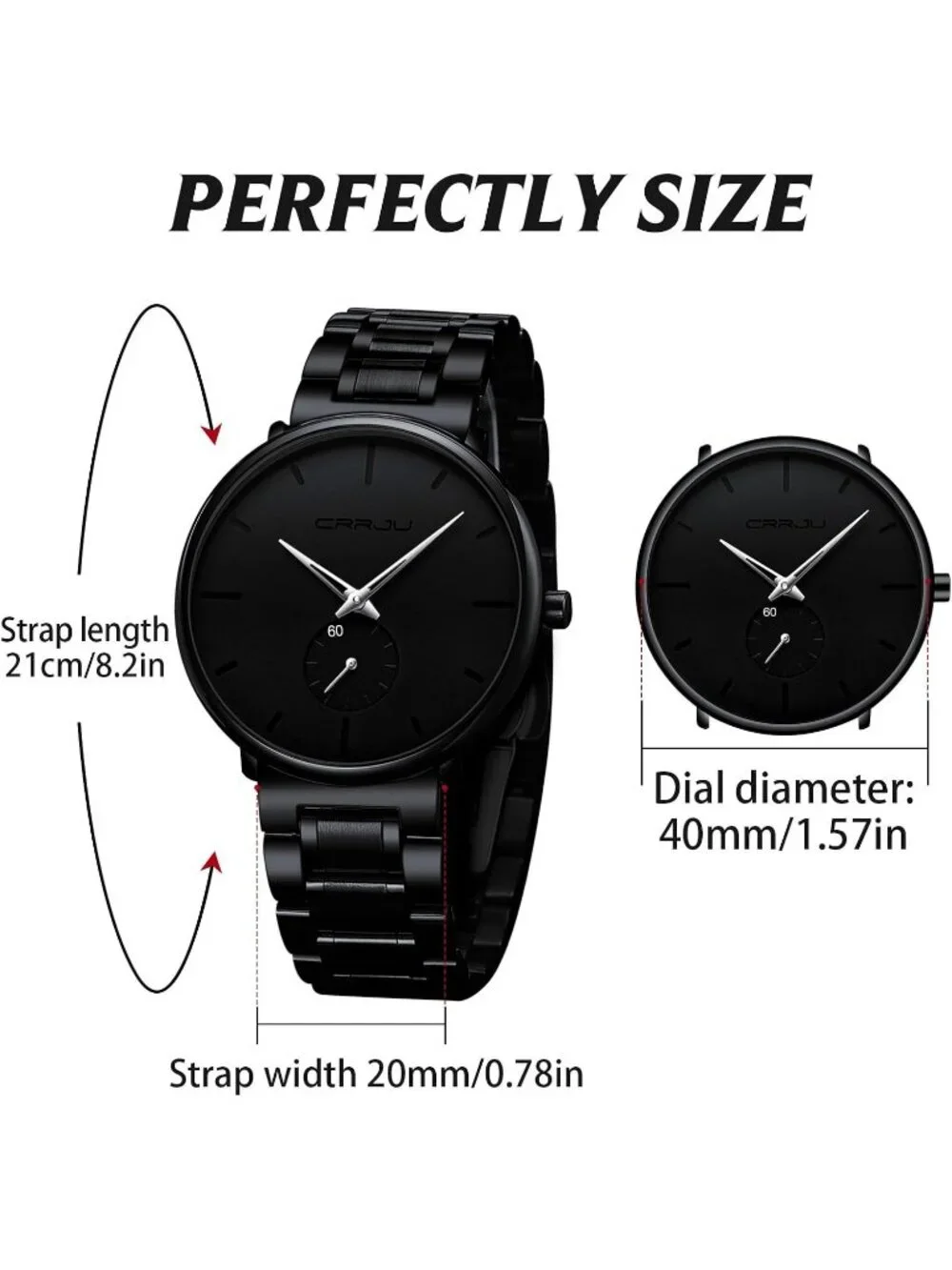 Unisex Silver Ultra-Thin Minimalist Waterproof Stainless Steel Band Wrist Watch